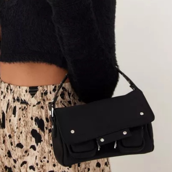 NUNOO SMALL HONEY BLACK PURSE BAG BLACK VEGAN NEW WITH TAGS - Picture 1 of 7